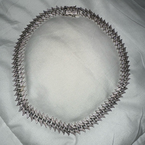 gold gods spiked white gold plated diamond cuban - Picture 4 of 6